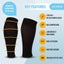 Compression Socks Stockings Calf Sleeves 5X i2353BK8 Carousel 10