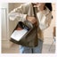 Large Capacity Canvas Tote Bags for Women New Contrast Color Bucket Carousel 4