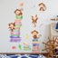 2pcs Cartoon Animal Monkey Book Wall Sticker Living Room Bedroom Carousel 3