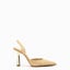 Women High-heel Pumps ZAZA Summer Beige Pointed Toe Slingback Woman Carousel 2