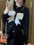 XFPV Sweet Color Contrast Bow Metal Button Sweater Women Leisure Carousel 5