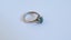 Stunning 18 CT White Gold Gold Art Deco Era 1.5 Carat Blue Zircon Solitaire Ring Carousel 3