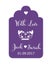100 PCS With Love Birds Customized Wedding Gift Paper Hang Tags-Purple Carousel 1