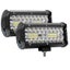 PAIR 7INCH LED WORK LIGHT BAR SPOT FLOOD OFFROAD DRIVING 4WD 4X4 REVERSE Carousel 9