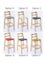 Latifah Wooden Bar Stool SH71cm - PU Ivory White *40% OFF Carousel 6