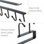6 Hook Coffee Cup Mug Holder Black White Hooks Shelf Multifunction Carousel 7
