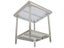 0.8m x 0.8m Stainless Steel Commercial Work Bench Counter Top with Lower Shelf Carousel 3