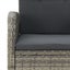 5 Piece Garden Dining Set with Cushions Grey Poly Rattan Topipnp Carousel 7