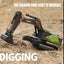 Die-cast Excavator Model Scale, 1:50, Metal, Huina 1721 YELLOW Carousel 5