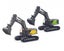 Die-cast Excavator Model Scale, 1:50, Metal, Huina 1721 YELLOW Carousel 6