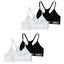 4x Bonds Sports Seamless Racer Back Crop Top Girls Black White Bras UXNK2A Bulk Carousel 1