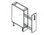 Melamine White - 200mm wide pull out Base cabinet Carousel 1
