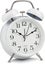 Analog Alarm Clock Extra Loud Twin Bells Retro White Silent Carousel 1