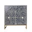 Bone Inlay Scroll Vine Cabinet in Blue Carousel 4