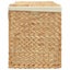 Laundry Basket with 3 Sections 75x42.5x52 Cm Water Hyacinth Tppona Carousel 6