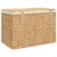 Laundry Basket with 3 Sections 75x42.5x52 Cm Water Hyacinth Tppona Carousel 7