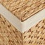 Laundry Basket with 3 Sections 75x42.5x52 Cm Water Hyacinth Tppona Carousel 9
