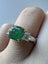 Platinum and 18K Gold 2.50ctw Emerald and Diamond 3 Stone Engagement Ring Carousel 1