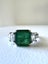 Platinum and 18K Gold 2.50ctw Emerald and Diamond 3 Stone Engagement Ring Carousel 7