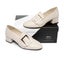 TARRAMARRA(R) Women Leather Square Buckle Almond Toe Low Block Heels Sammi Carousel 6