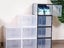 4Pcs Stackable Clear Shoe Boxes with Magnetic Door Sneaker Storage Box - White Carousel 3