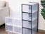 4Pcs Stackable Clear Shoe Boxes with Magnetic Door Sneaker Storage Box - White Carousel 4