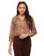 Moomaya Printed V-Neck Tops For Women, 3/4Th Sleeve Sheer Summer Tunic Carousel 1