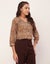 Moomaya Printed V-Neck Tops For Women, 3/4Th Sleeve Sheer Summer Tunic Carousel 3