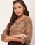 Moomaya Printed V-Neck Tops For Women, 3/4Th Sleeve Sheer Summer Tunic Carousel 5
