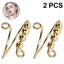 2pc's Finger Ring Open Single Coil Spiral Pearls Free Adjustable Knitting Carousel 1