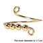 2pc's Finger Ring Open Single Coil Spiral Pearls Free Adjustable Knitting Carousel 4