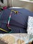 New, darker blue cotton+super dry knit fabric,1.1m Carousel 2