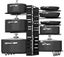 8-Tier Pot Rack Organiser - Black Carousel 7