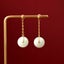 *$1 res* Retro Ethnic Enamel Round Earrings w Light-green Stone in Gold Chain Carousel 1