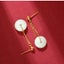*$1 res* Retro Ethnic Enamel Round Earrings w Light-green Stone in Gold Chain Carousel 4