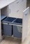 400mm wide Rubbish Bin Unit with 1 Drawer and DTC Drawer Runner - Melamine White Carousel 3