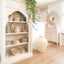 Peacock Mirror in White Wash Carousel 2