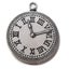 Silver Clock Cabochon With Roman Numerals Pendant Carousel 1