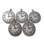 Silver Clock Cabochon With Roman Numerals Pendant Carousel 2