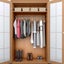 Stainless Steel Curtain Rod Support - Wardrobe Pillar Wall Rail Holder - Set of Carousel 3
