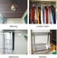 Stainless Steel Curtain Rod Support - Wardrobe Pillar Wall Rail Holder - Set of Carousel 4