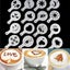 Coffee Stencils - Stainless Steel Printing Barista Cappuccino Arts Mould Cake Di Carousel 1
