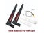 2PCS 6/10 DBi RP-SMA Antenna Set With IPEX MHF4 Cable For M.2 Wifi Card Intel Carousel 1