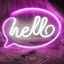 Led Lights Hello Shape Holiday Party Decoration Bedroom Night Neon Lights Indoor Carousel 4