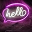 Led Lights Hello Shape Holiday Party Decoration Bedroom Night Neon Lights Indoor Carousel 5