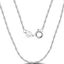 925 Sterling Silver Curb Rope Chain "Singapore" (1.2mm wide) Carousel 1