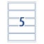 Avery Label L7146 Wrapround White Durable 5 Up 12 Sheets Laser 196x51mm Carousel 4