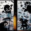 Halloween Decorations - Window Clings Decor, Extra Large Witch Black Cat Pumpkin Carousel 1