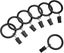Curtain Rod Clip Rings - Set of 20 Black Rings for 1 Rods Carousel 1