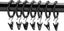Curtain Rod Clip Rings - Set of 20 Black Rings for 1 Rods Carousel 2